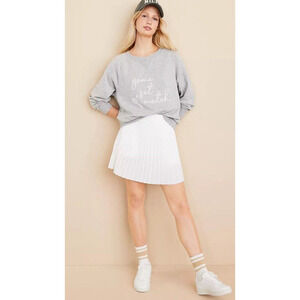 Lou & Grey Tennis Cozy Cotton Terry Long Sleeve Sweatshirt XS‎ Tenniscore